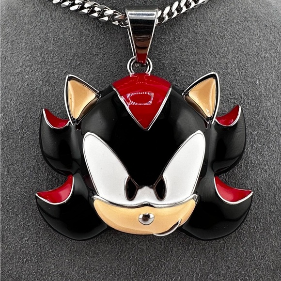 Stainless Steel Sonic's Shadow The Hedgehog Necklace - Picture 2 of 7